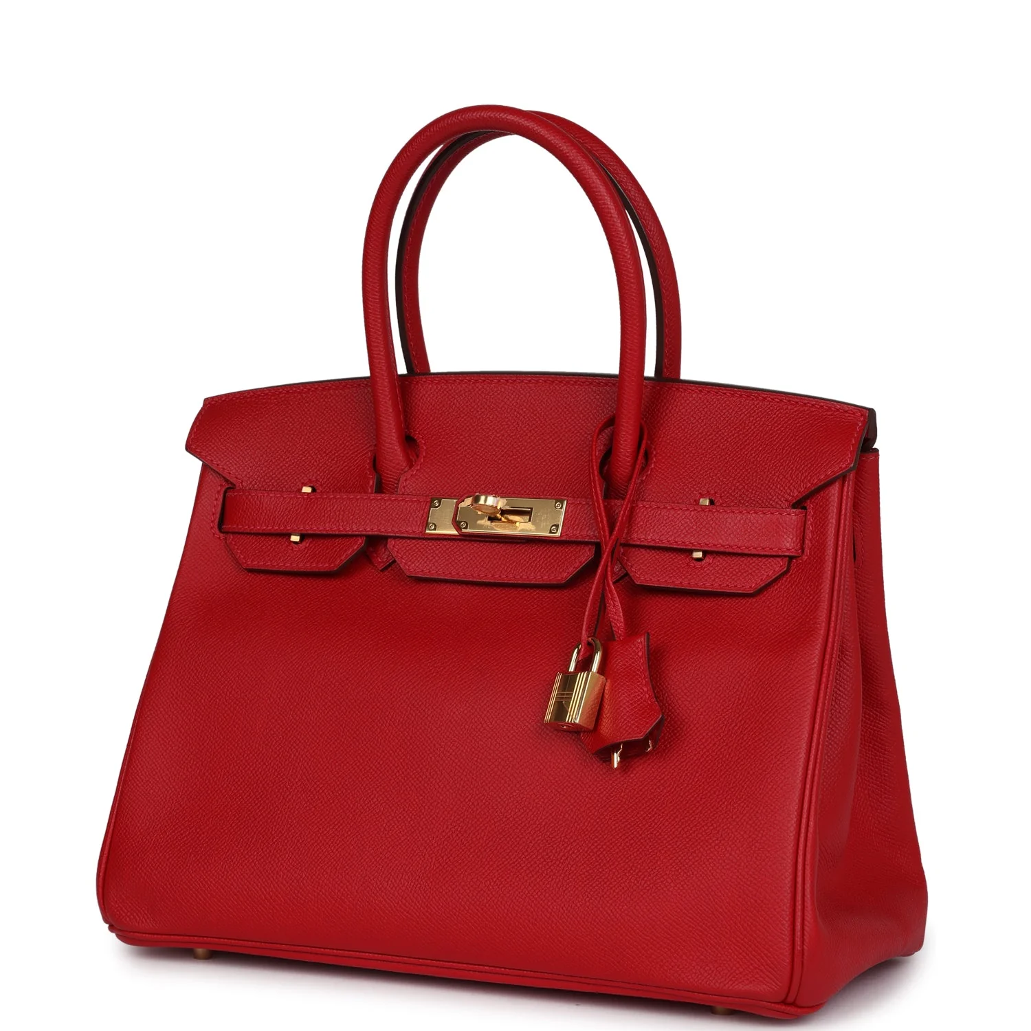 Replicate Hermes Birkin 30 Rouge Casaque Epsom Gold Hardware(1:1 replica)
