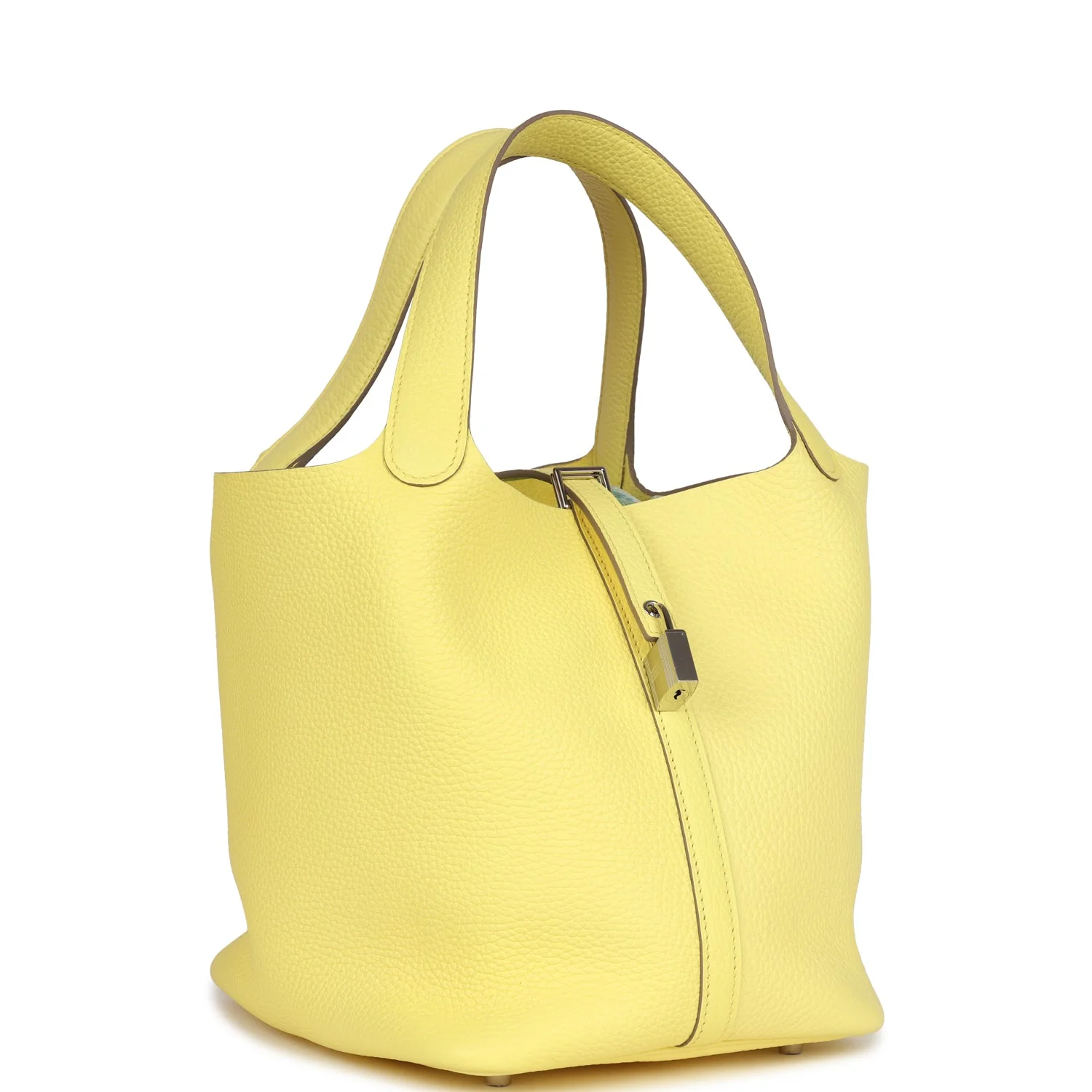 Replicate Hermes Picotin Lock 22 Limoncello Clemence Palladium Hardware(1:1 replica)