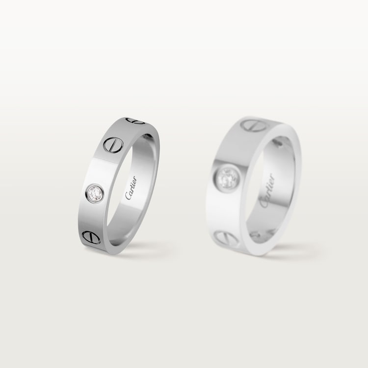 Replicate LOVE ring, small model, 1 diamond(1:1 replica)