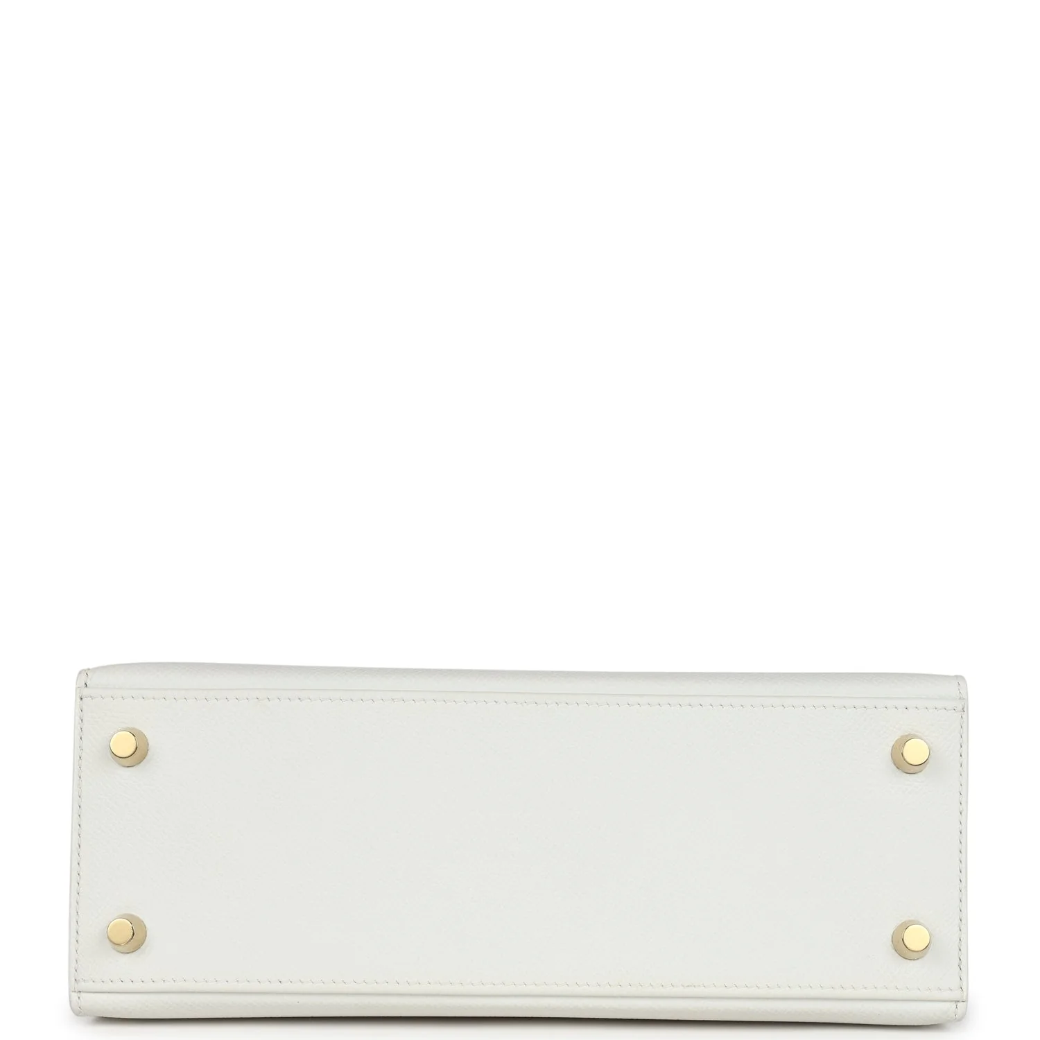 Replicate Hermes Special Order (HSS) Kelly Sellier 25 White and Vert Cypress Epsom Brushed Gold Hardware(1:1 replica)