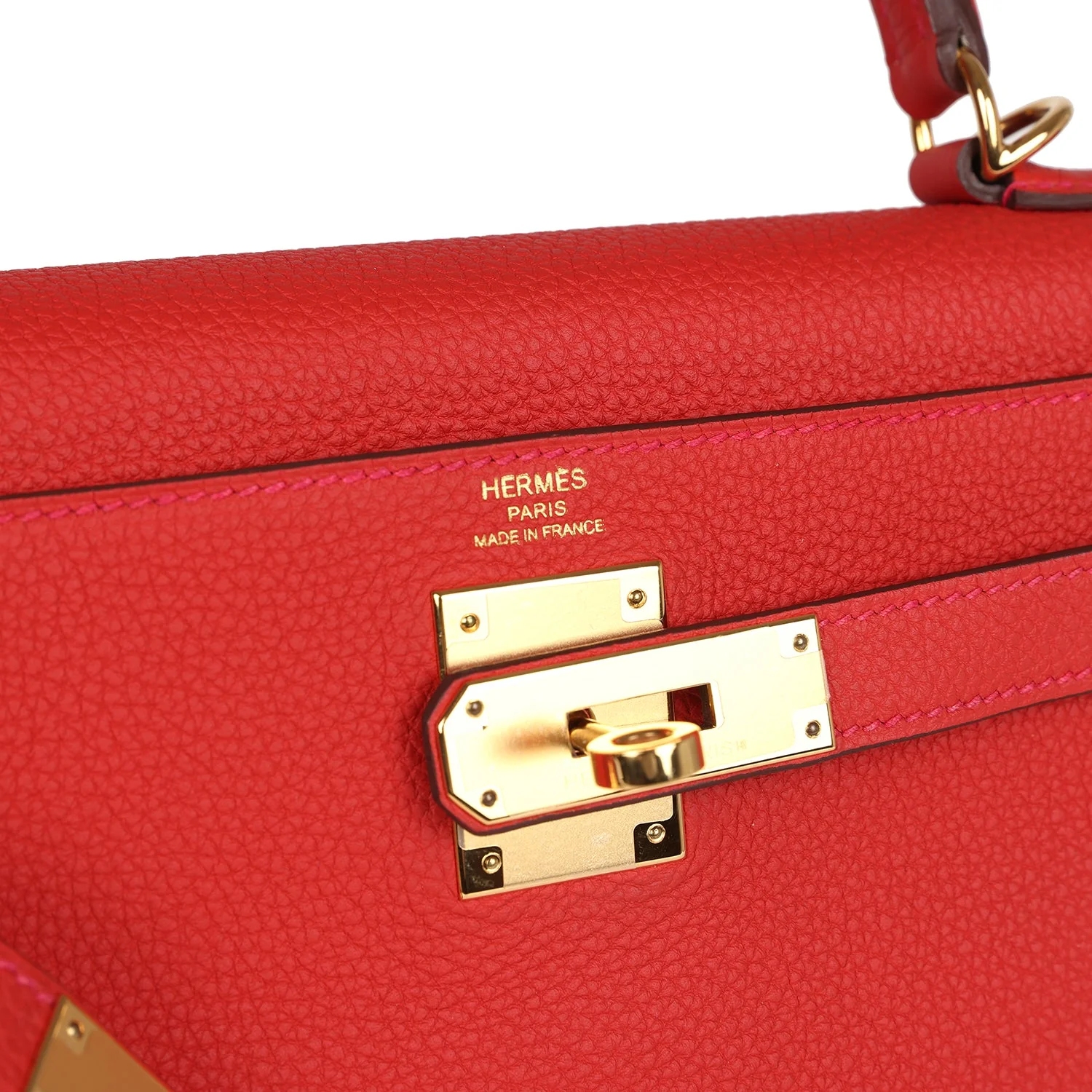 Replicate Hermes Kelly Retourne 28 Geranium Togo Gold Hardware(1:1 replica)