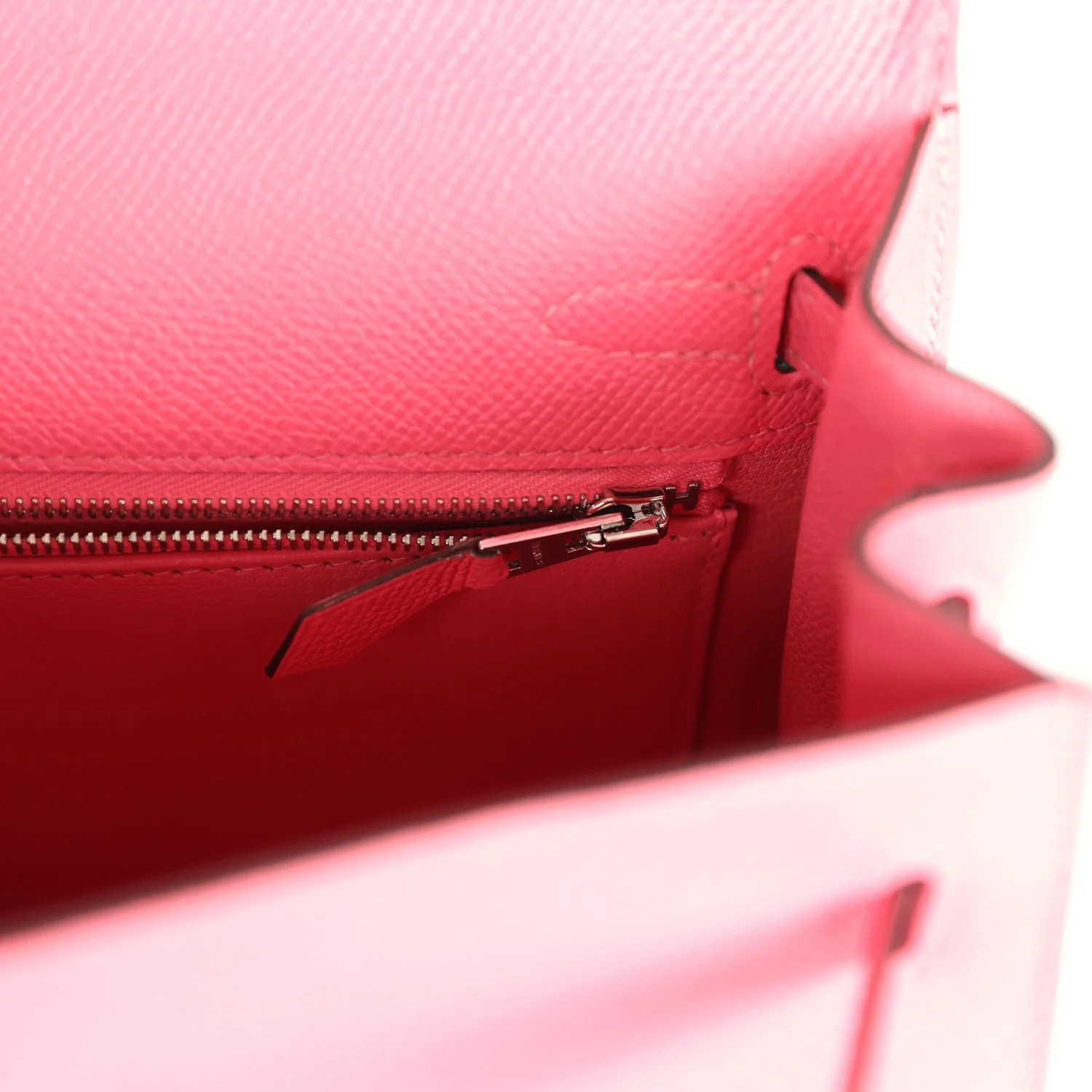 Replicate Hermes Kelly Sellier 25 Rose Azalee Epsom Palladium Hardware(1:1 replica)