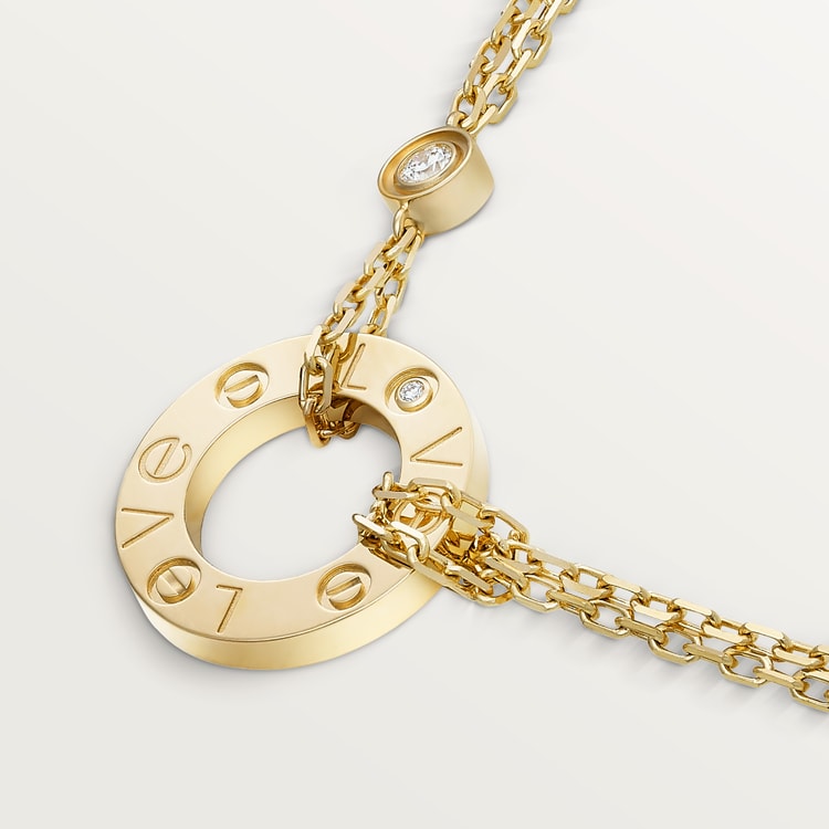 Replicate LOVE pendant, 2 diamonds(1:1 replica)