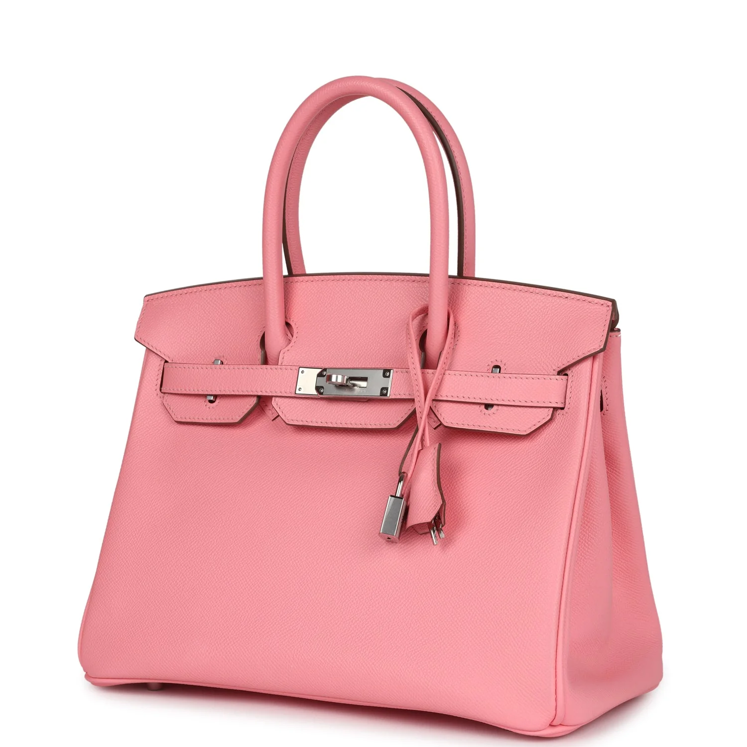 Replicate Hermes Birkin 30 Rose Confetti Epsom Palladium Hardware(1:1 replica)