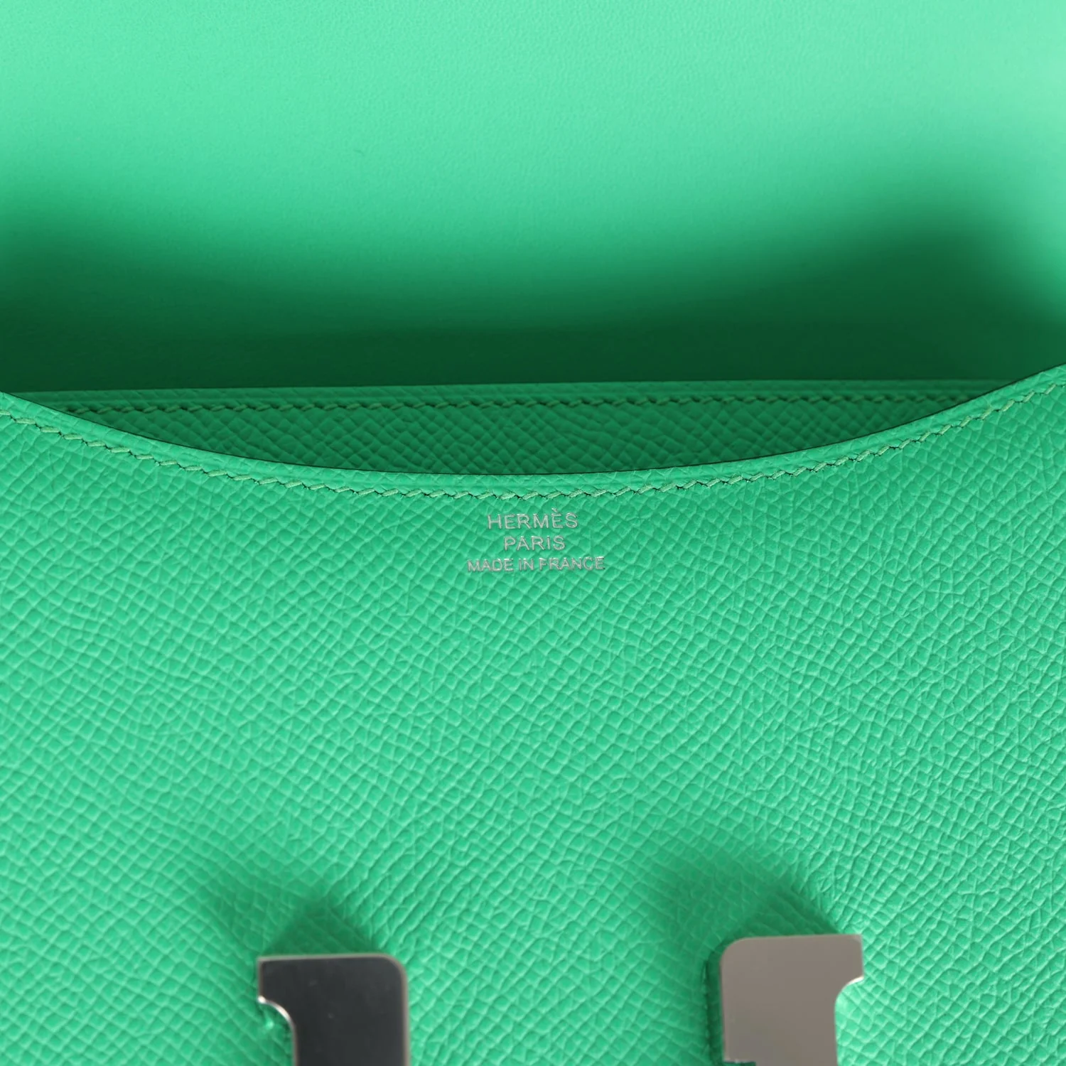 Replicate Hermes Constance 18 Vert Comics Epsom Palladium Hardware(1:1 replica)