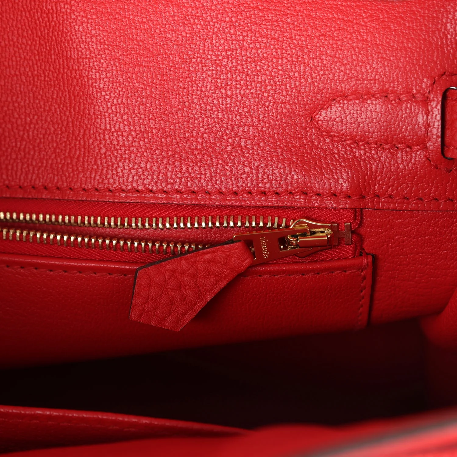 Replicate Hermes Birkin 25 Rouge de Coeur Togo Gold Hardware(1:1 replica)