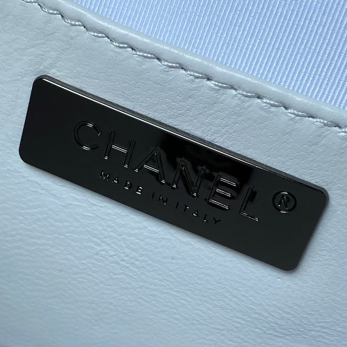 Replicate Chanel 24C AS4579 Star Bag White and Black Satin Black Metal Hardware(1:1 replica)