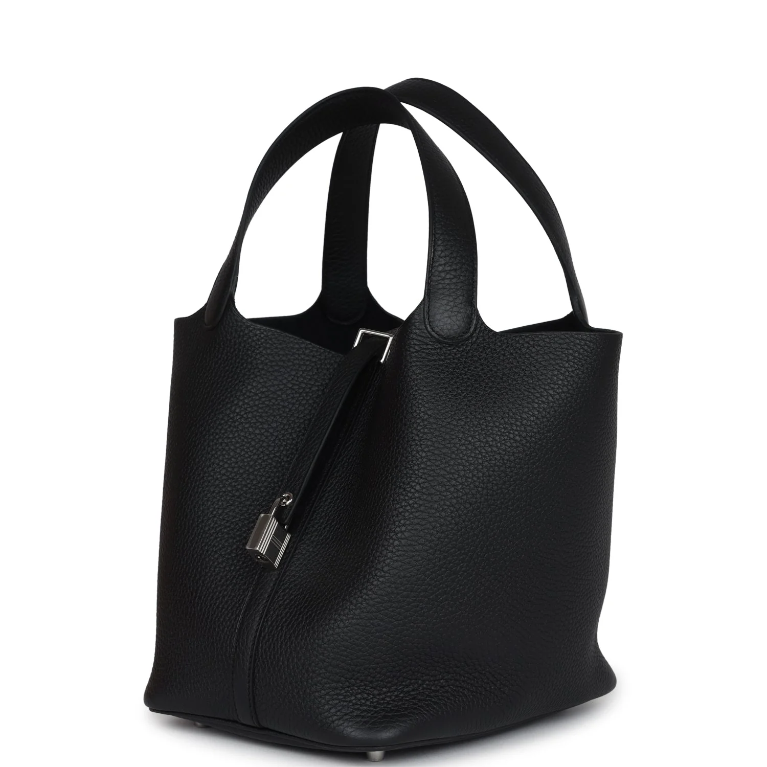 Replicate Hermes Picotin Lock 22 Black Clemence Palladium Hardware(1:1 replica)