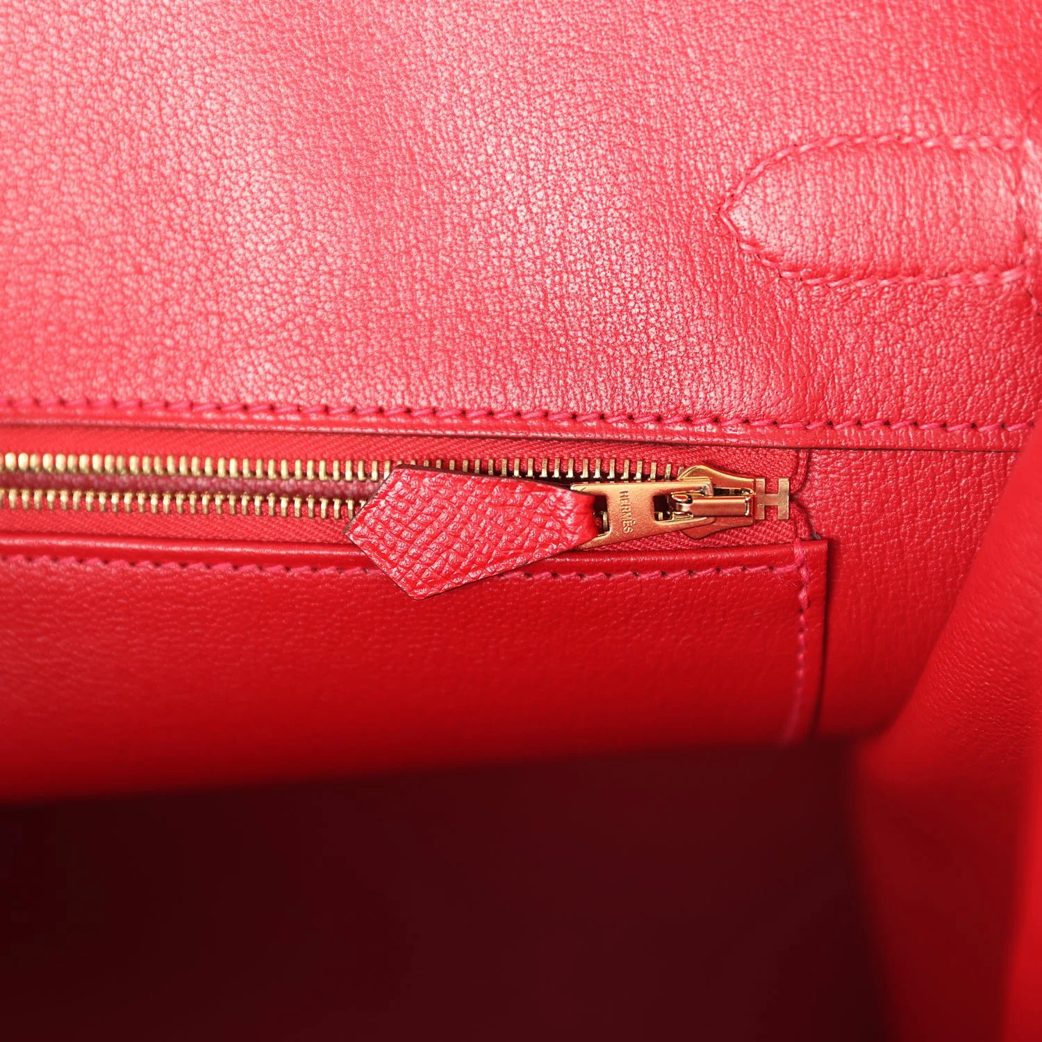 Replicate Hermes Birkin 35 Rouge Casaque Epsom Gold Hardware(1:1 replica)