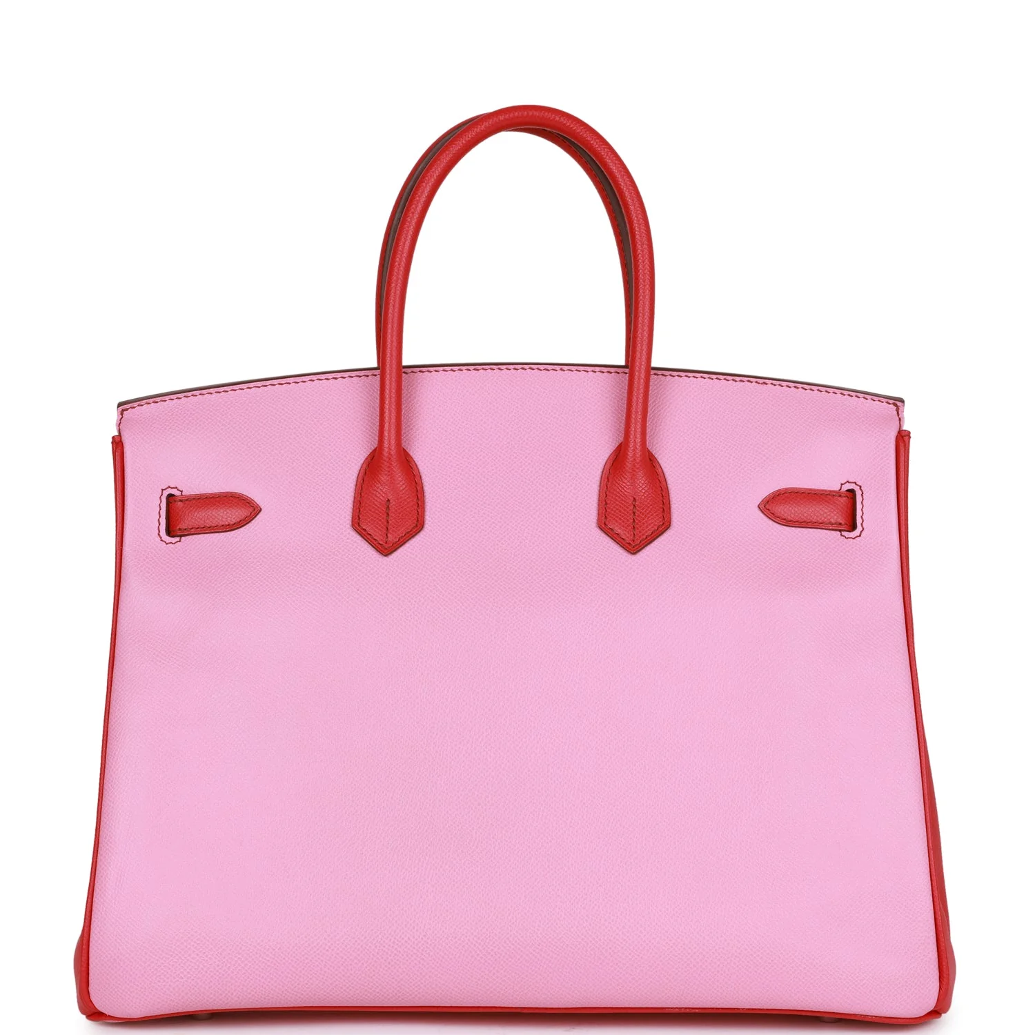 Replicate Hermes Special Order (HSS) Birkin 35 Bubblegum and Bougainvillea Epsom Palladium Hardware(1:1 replica)
