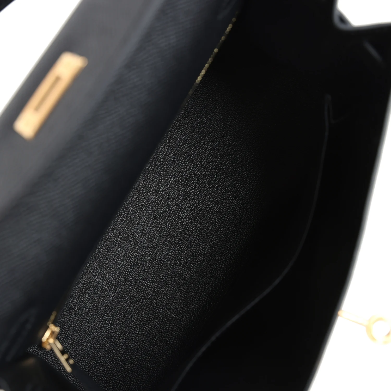 Replicate Hermes Kelly Sellier 25 Black Epsom Gold Hardware(1:1 replica)