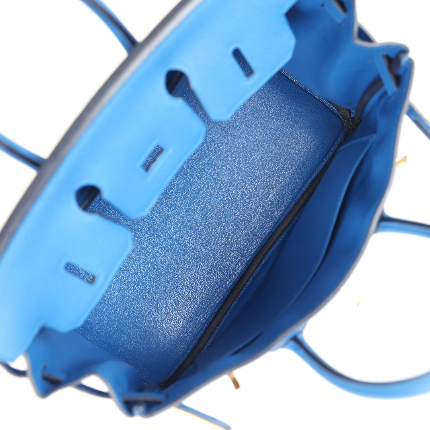 Replicate Hermes Birkin 25 Bleu Zellige Togo Gold Hardware(1:1 replica)