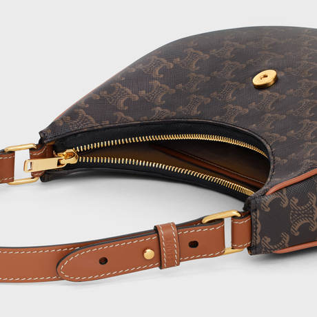 Replicate MEDIUM AVA TRIOMPHE BAG IN TRIOMPHE CANVAS AND CALFSKIN TAN(1:1 replica)