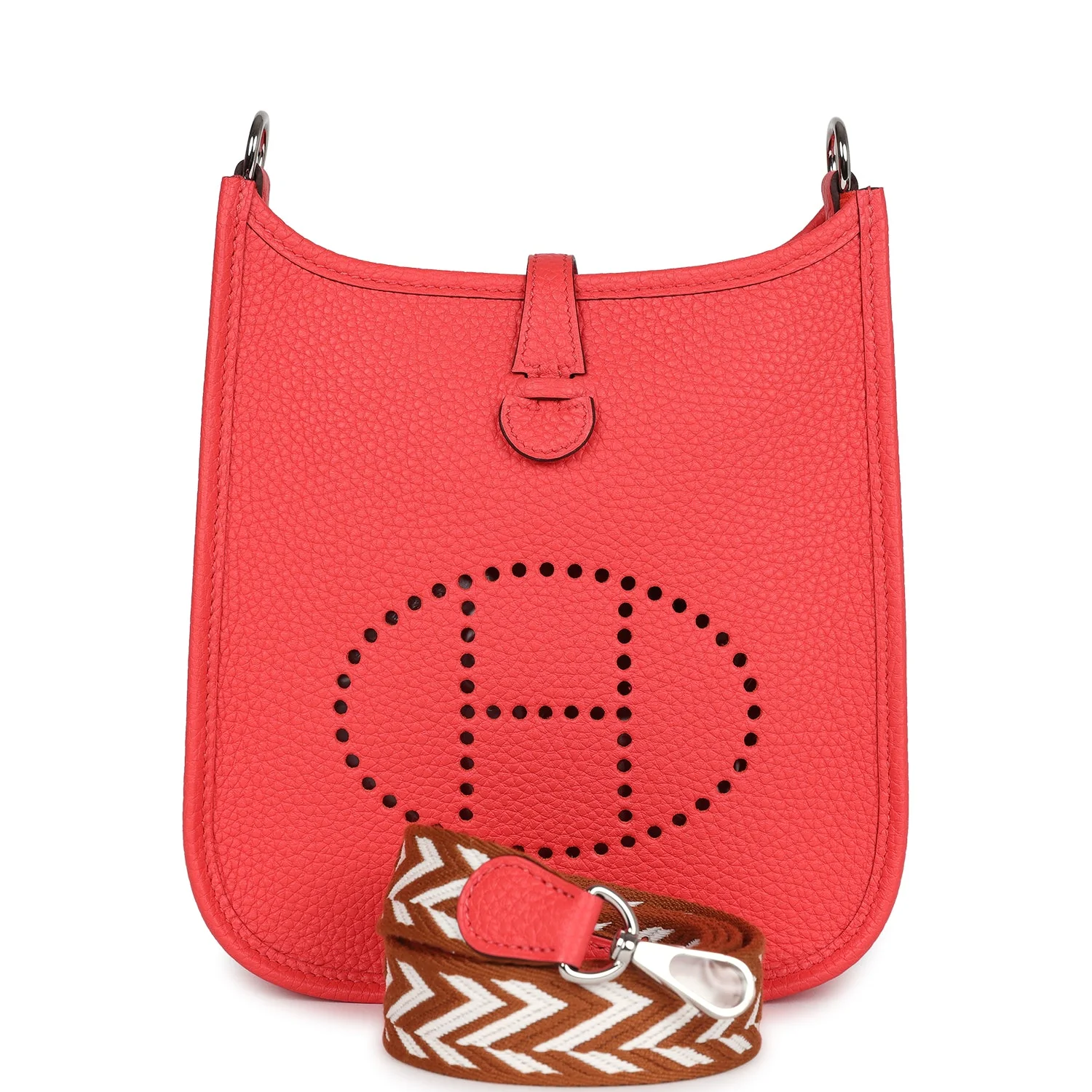 Replicate Hermes Evelyne TPM Rose Texas Clemence Palladium Hardware(1:1 replica)