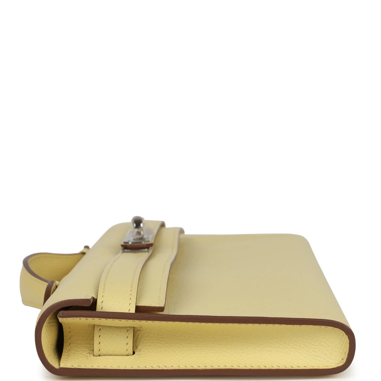 Replicate Hermes Kelly Cut Jaune Poussin Epsom Palladium Hardware(1:1 replica)