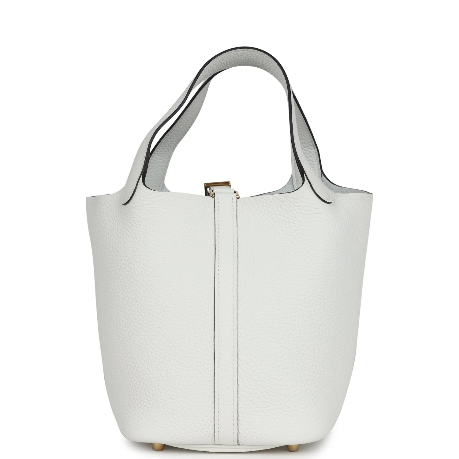 Replicate Hermes Picotin Lock 18 New White Clemence Gold Hardware(1:1 replica)