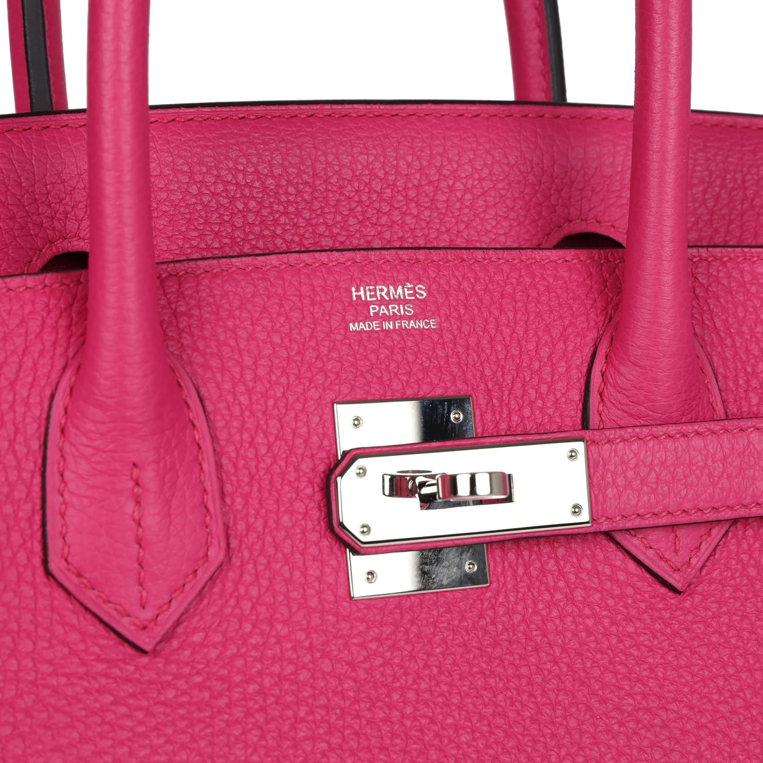Replicate Hermes Birkin 30 Rose Shocking Clemence Palladium Hardware(1:1 replica)