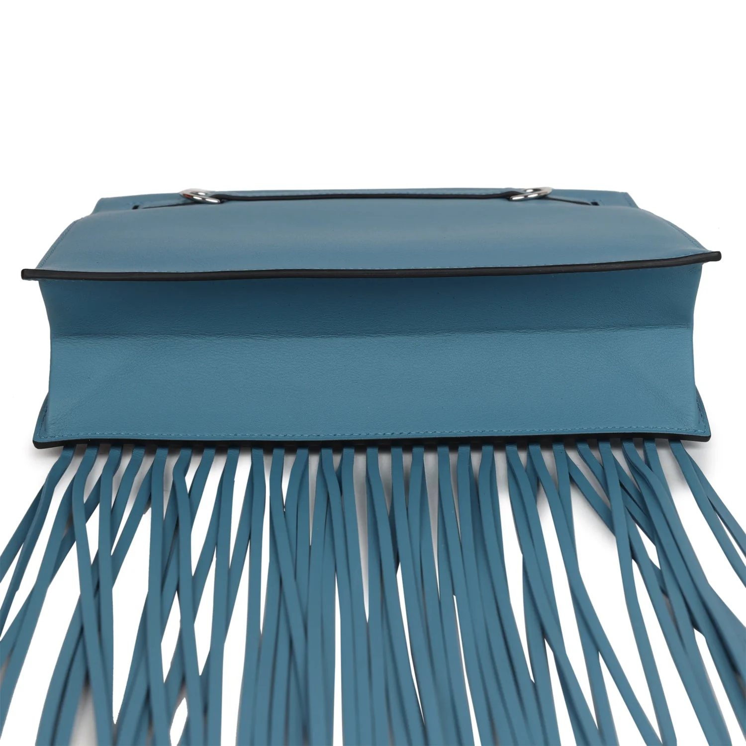 Replicate Hermes Kelly Danse Anate Blue Jean Swift Palladium Hardware(1:1 replica)