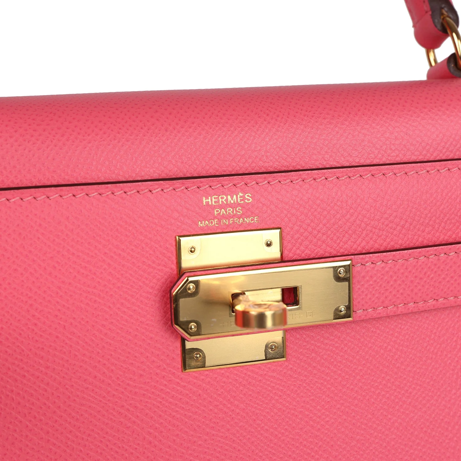 Replicate Hermes Kelly Sellier 28 Rose Azalee Epsom Gold Hardware(1:1 replica)
