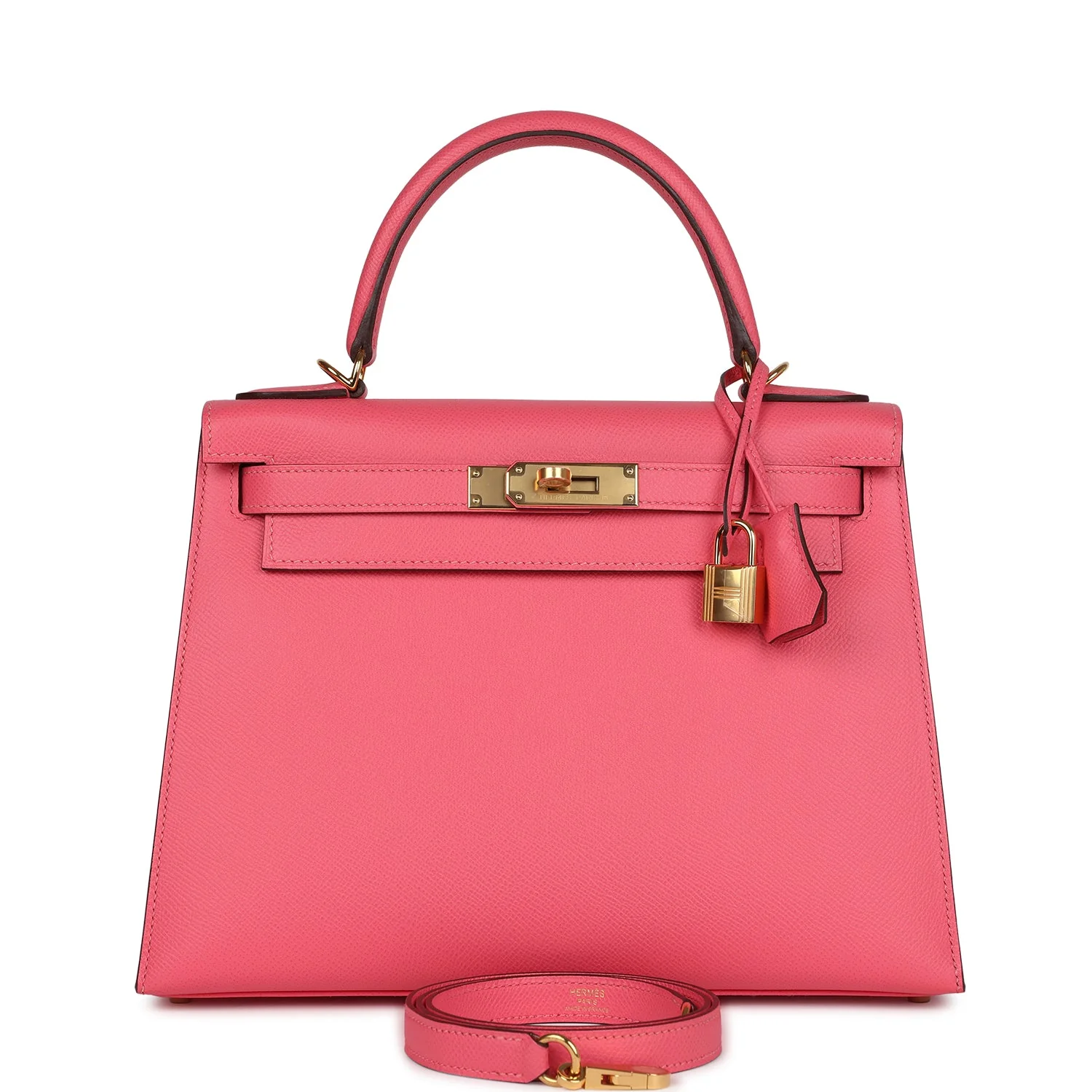 Replicate Hermes Kelly Sellier 28 Rose Azalee Epsom Gold Hardware(1:1 replica)