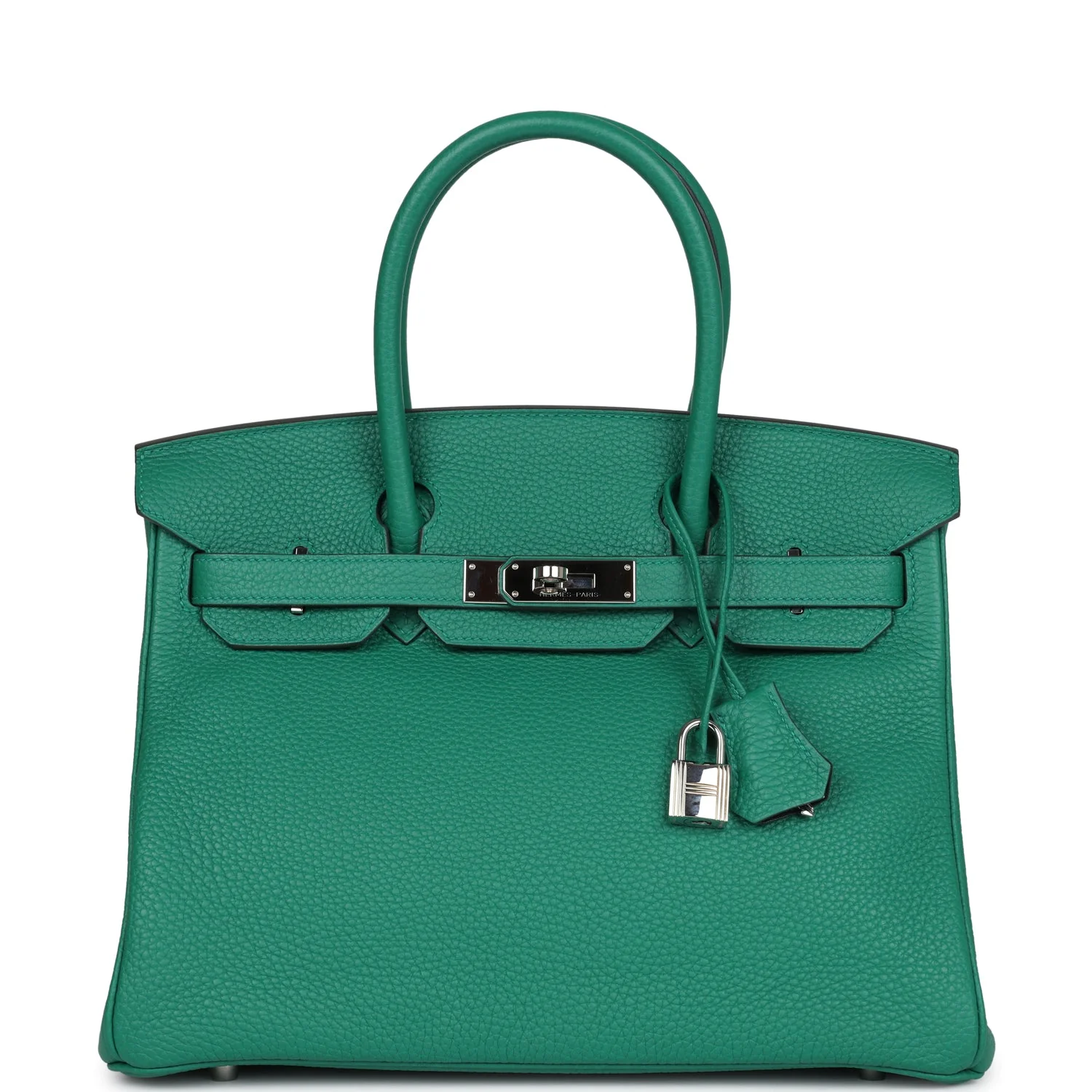 Replicate Hermes Birkin 30 Vert Vertigo Verso Clemence Palladium Hardware(1:1 replica)