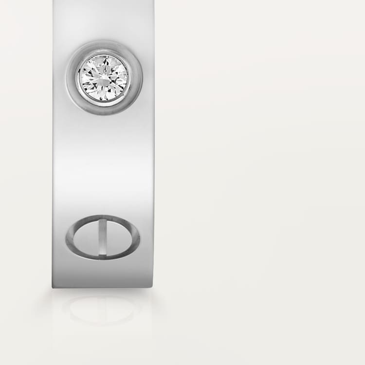 Replicate LOVE ring, small model, 1 diamond(1:1 replica)