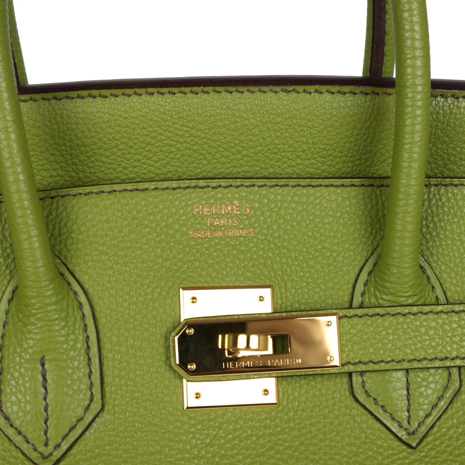 Replicate Hermes Birkin 35 Vert Anis Verso Togo Gold Hardware(1:1 replica)