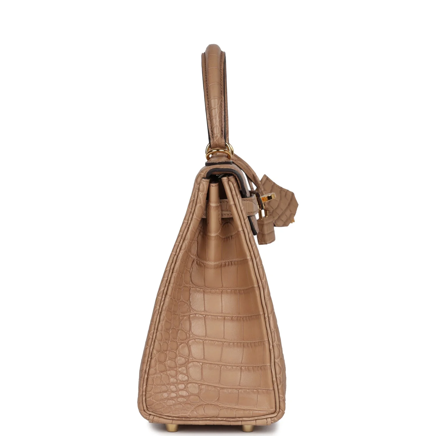 Replicate Hermes Kelly Retourne 25 Chai Matte Alligator Gold Hardware(1:1 replica)