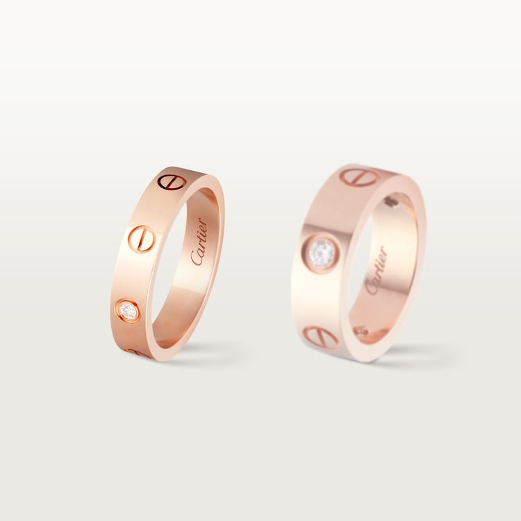 Replicate LOVE ring, small model, 1 diamond(1:1 replica)