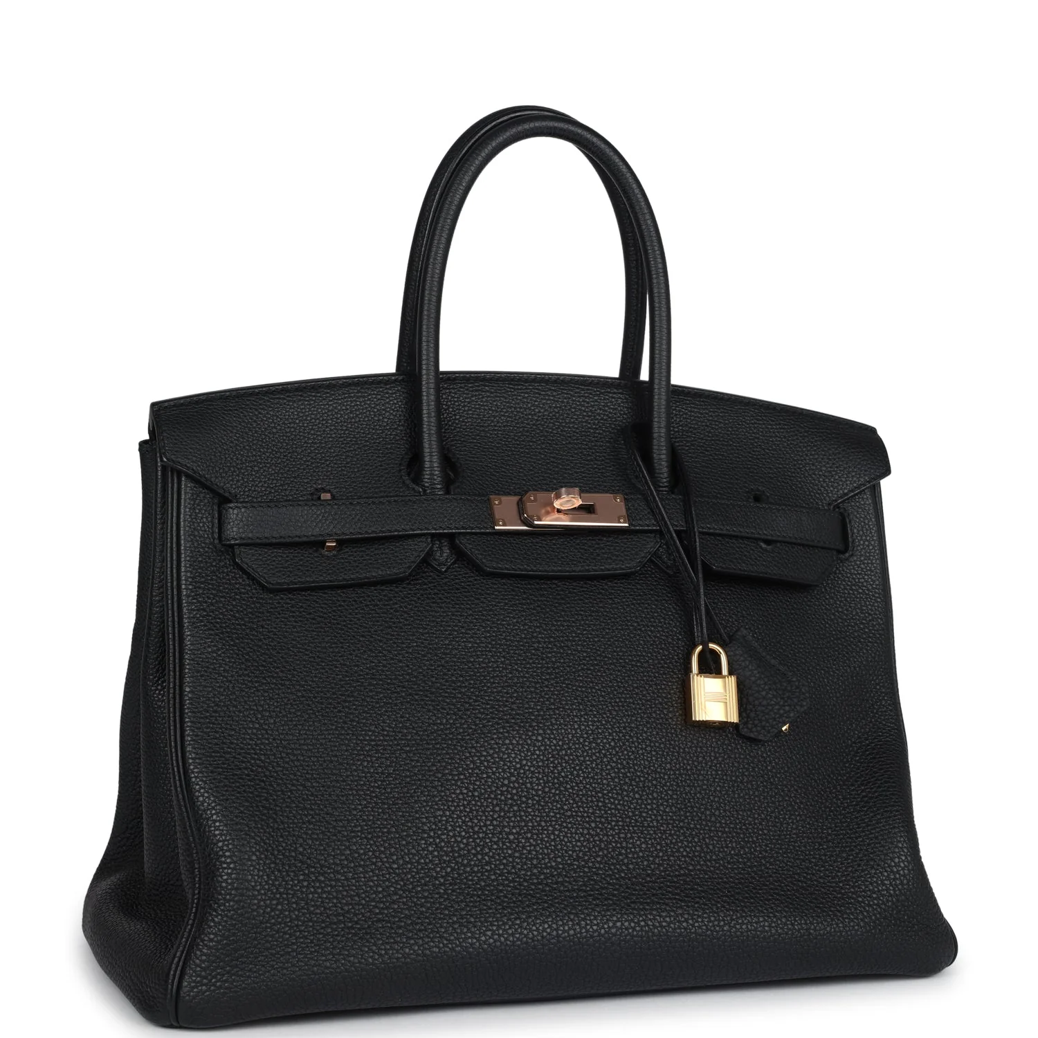 Replicate Hermes Birkin 35 Black Togo Rose Gold Hardware(1:1 replica)