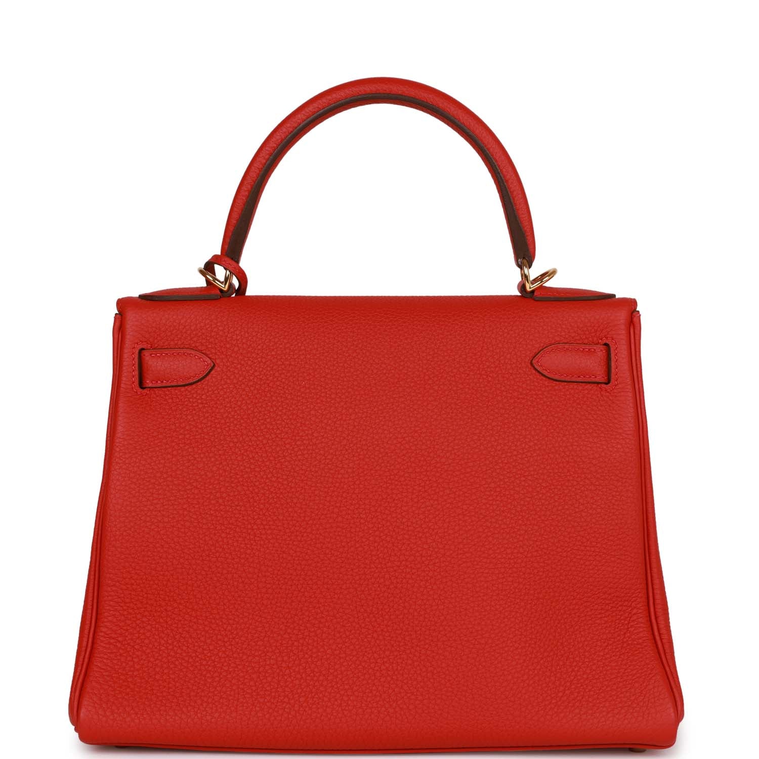 Replicate Hermes Kelly Retourne 28 Rouge Casaque Togo Gold Hardware(1:1 replica)