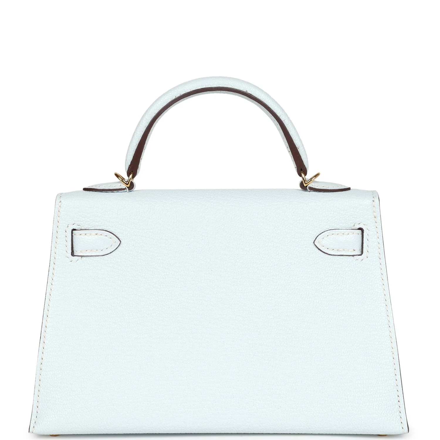 Replicate Hermes Kelly Sellier 20 Bleu Brume Chevre Gold Hardware(1:1 replica)