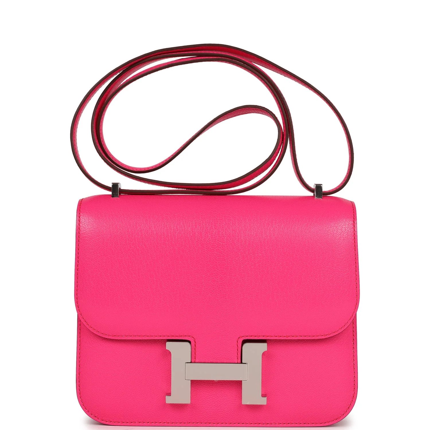 Replicate Hermes Constance 18 Rose Pop Chevre Chamkila Palladium Hardware(1:1 replica)