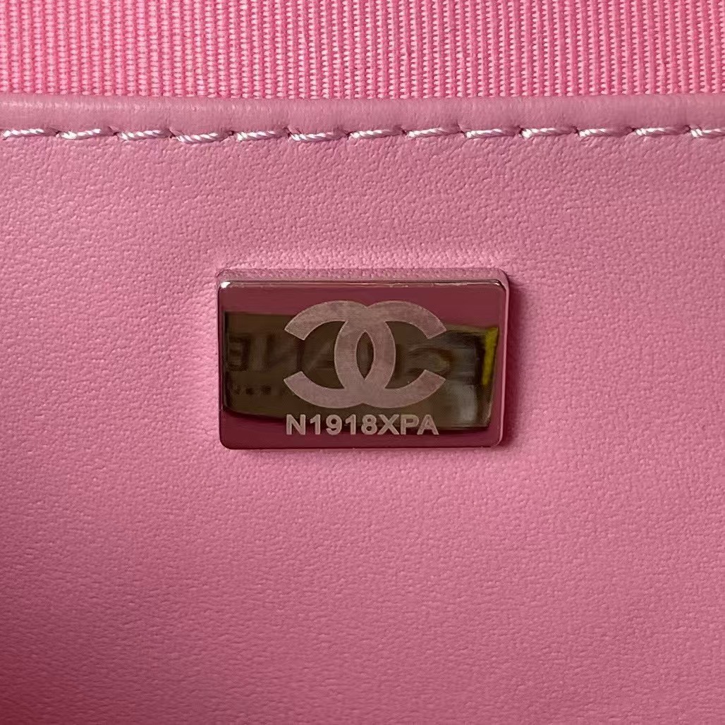 Replicate Chanel 24C AS4579 Star Bag Pink and Black Satin Black Metal Hardware(1:1 replica)