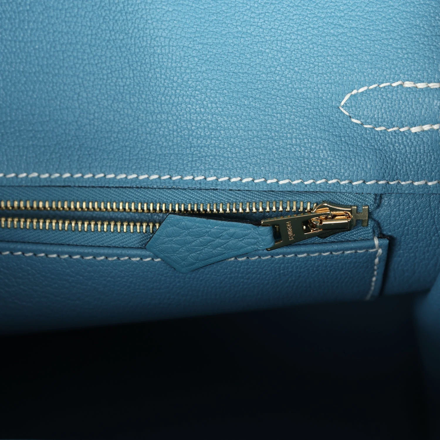 Replicate Hermes Birkin 25 Blue Jean Togo Gold Hardware(1:1 replica)