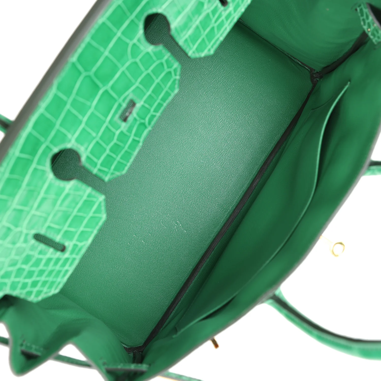 Replicate Hermes Birkin 35 Cactus Shiny Porosus Crocodile Gold Hardware(1:1 replica)