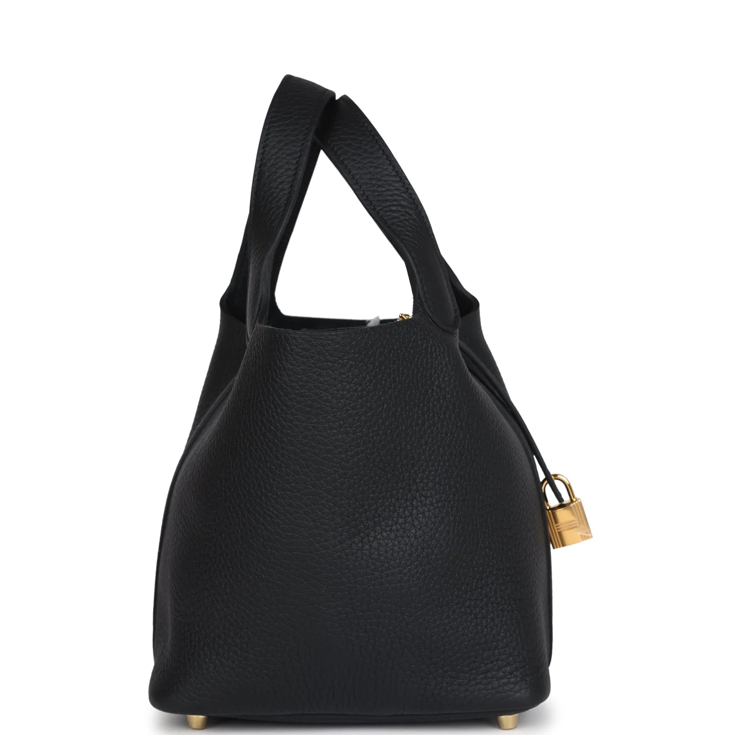 Replicate Hermes Picotin Lock 18 Black Clemence Gold Hardware(1:1 replica)