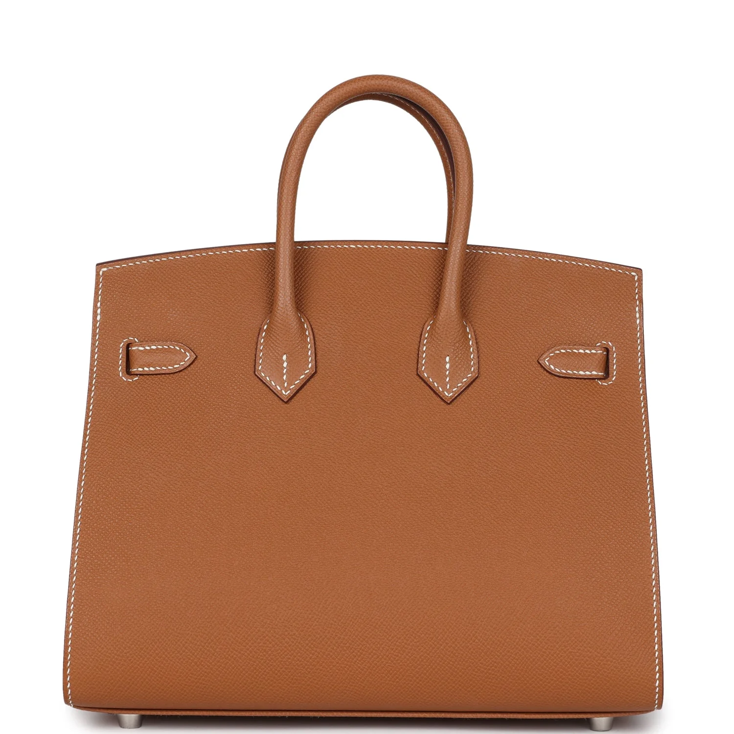 Replicate Hermes Birkin Sellier 25 Gold Epsom Palladium Hardware(1:1 replica)
