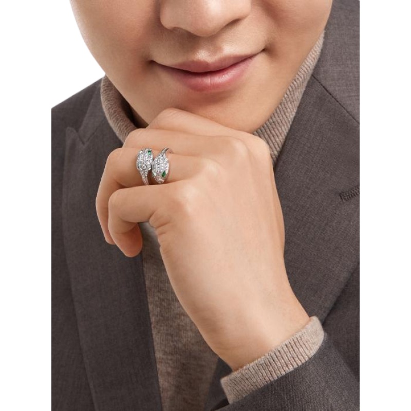 Replicate Serpenti Seduttori gilded snake ring(1:1 replica)