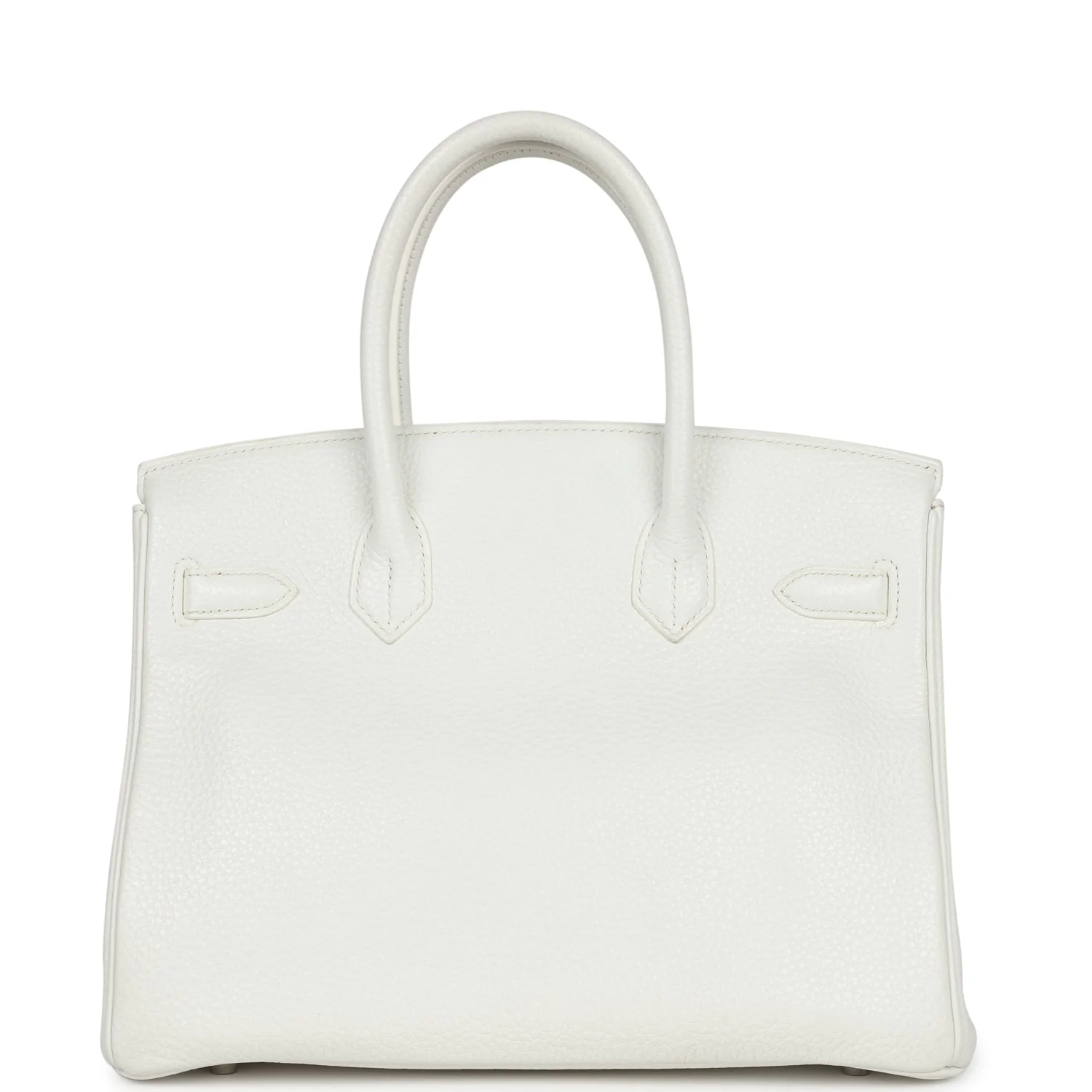 Replicate Hermes Birkin 30 White Clemence Palladium Hardware(1:1 replica)