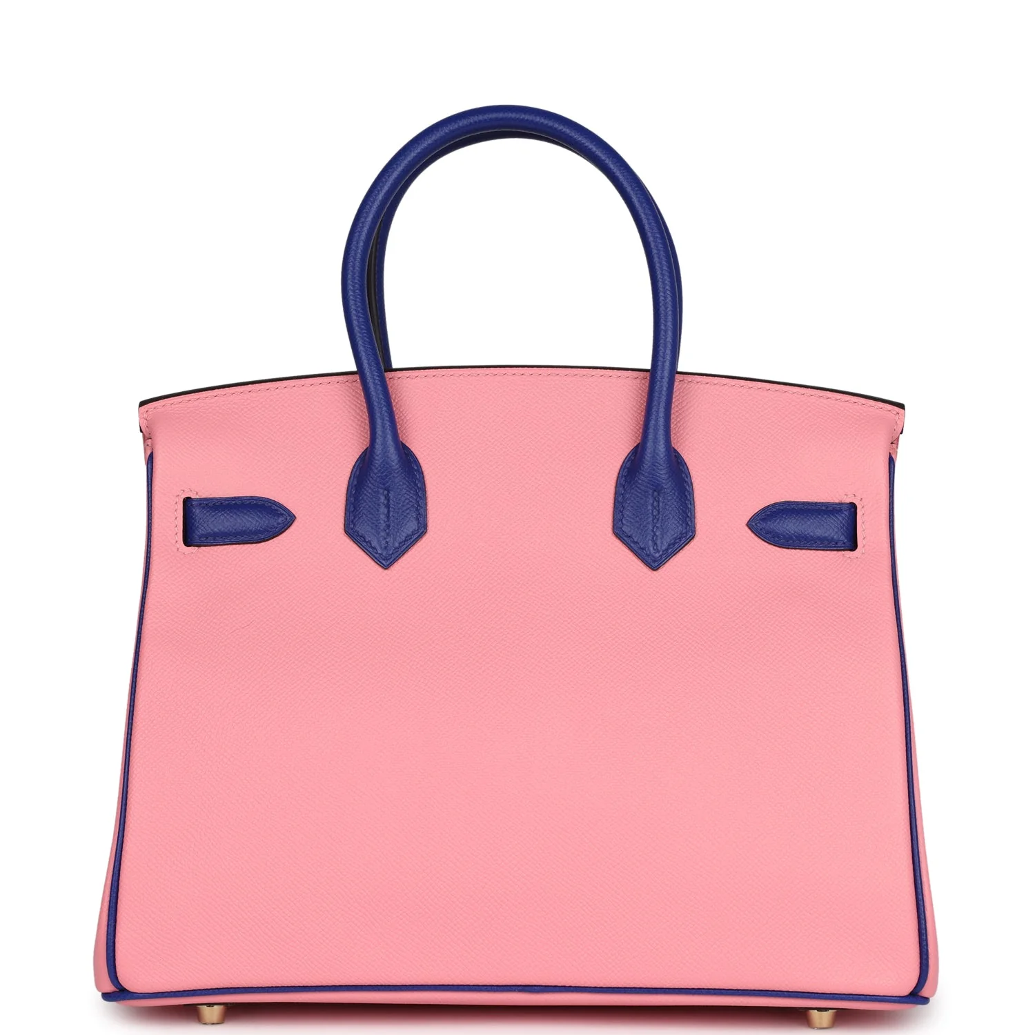 Replicate Hermes Special Order (HSS) Birkin 30 Rose Confetti and Bleu Electric Epsom Brushed Gold Hardware(1:1 replica)