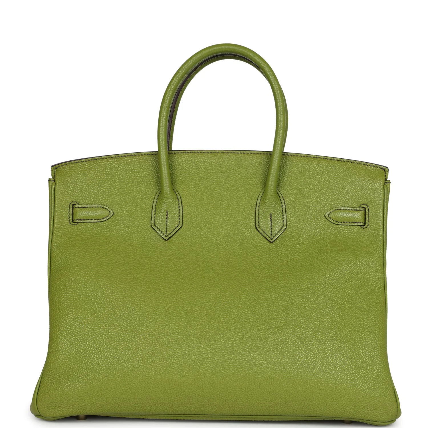 Replicate Hermes Birkin 35 Vert Anis Verso Togo Gold Hardware(1:1 replica)
