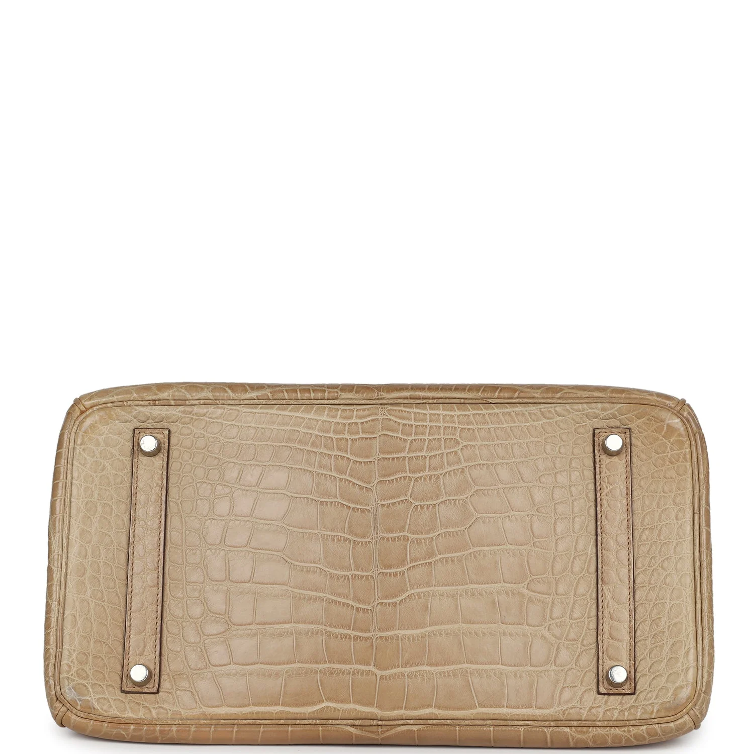 Replicate Hermes Birkin 35 Poussiere Matte Alligator Palladium Hardware(1:1 replica)