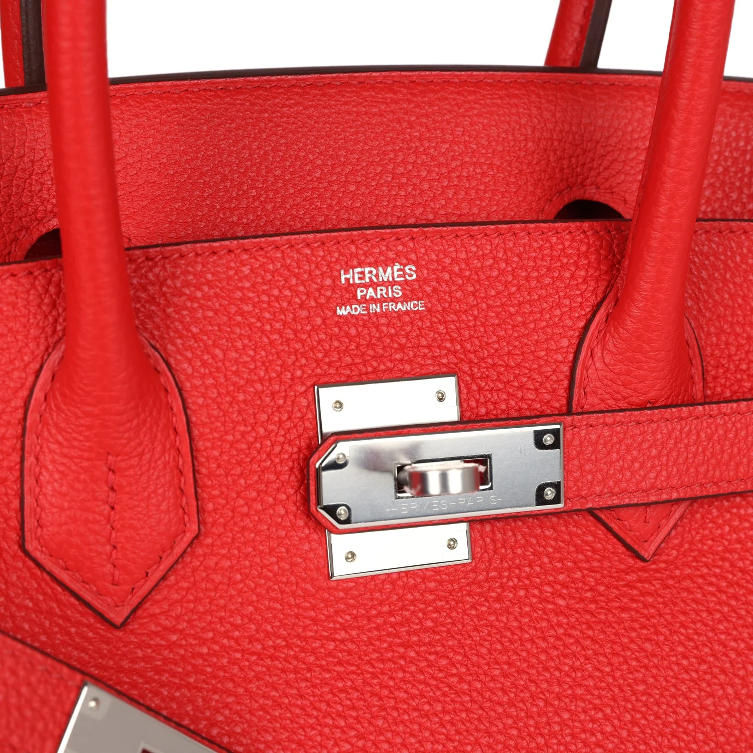 Replicate Hermes Birkin 30 Rouge de Coeur Togo Palladium Hardware(1:1 replica)