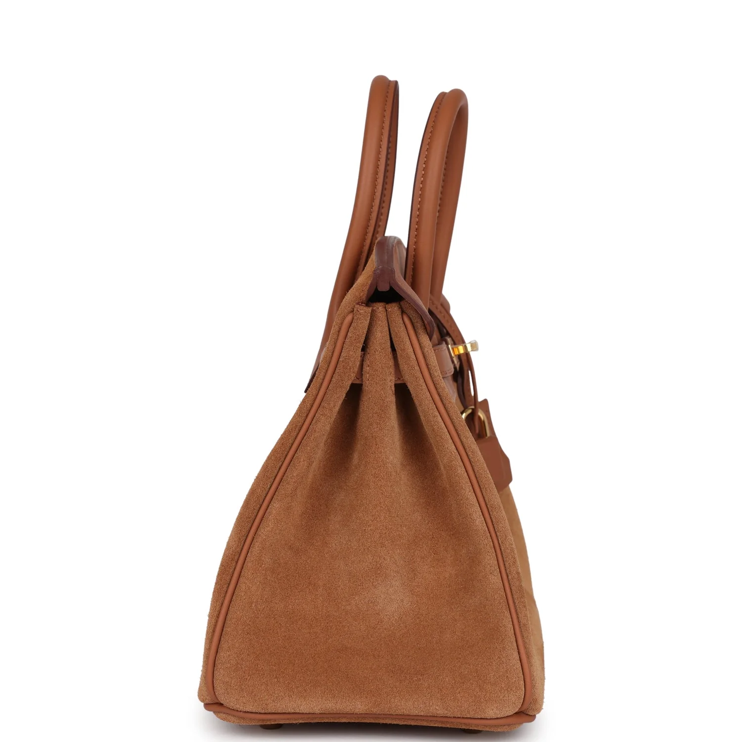 Replicate Hermes Birkin 25 Chamois Grizzly and Gold Swift Gold Hardware(1:1 replica)