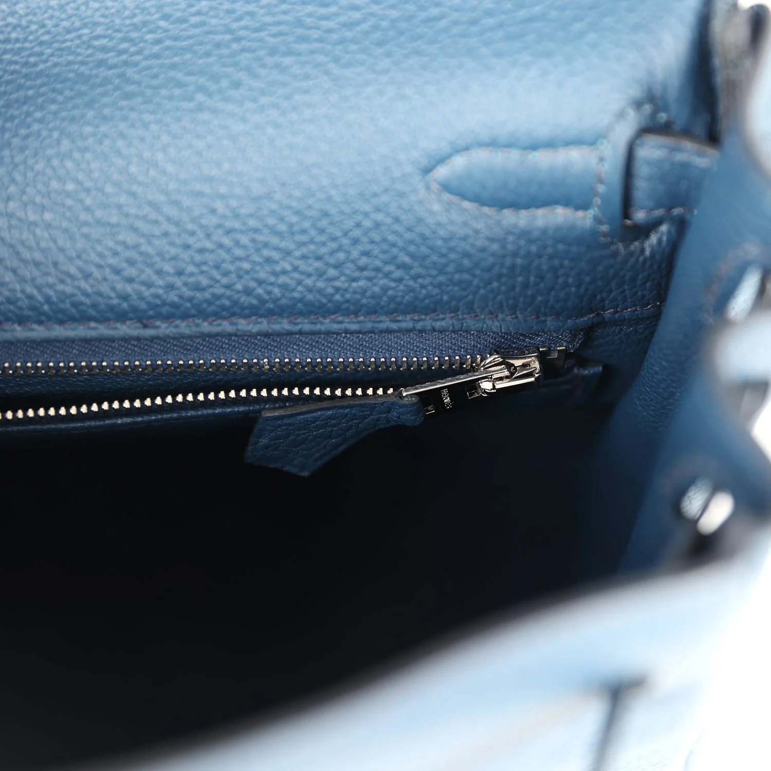 Replicate Hermes Kelly Retourne 25 Bleu De Prusse Togo Palladium Hardware(1:1 replica)