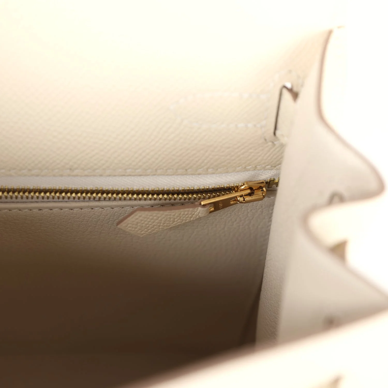 Replicate Hermes Kelly Sellier 28 Craie Epsom Gold Hardware(1:1 replica)