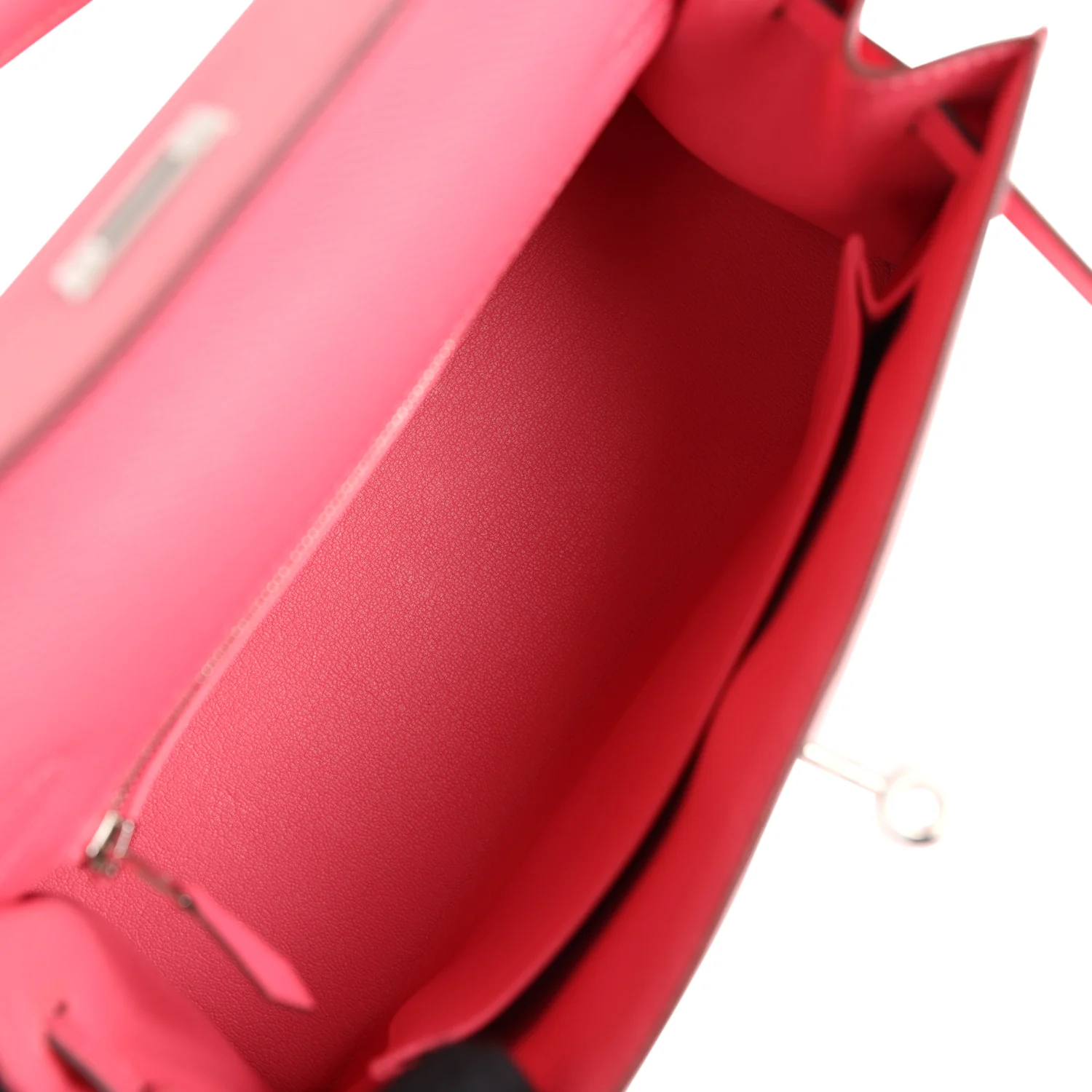 Replicate Hermes Kelly Sellier 25 Rose Azalee Epsom Palladium Hardware(1:1 replica)