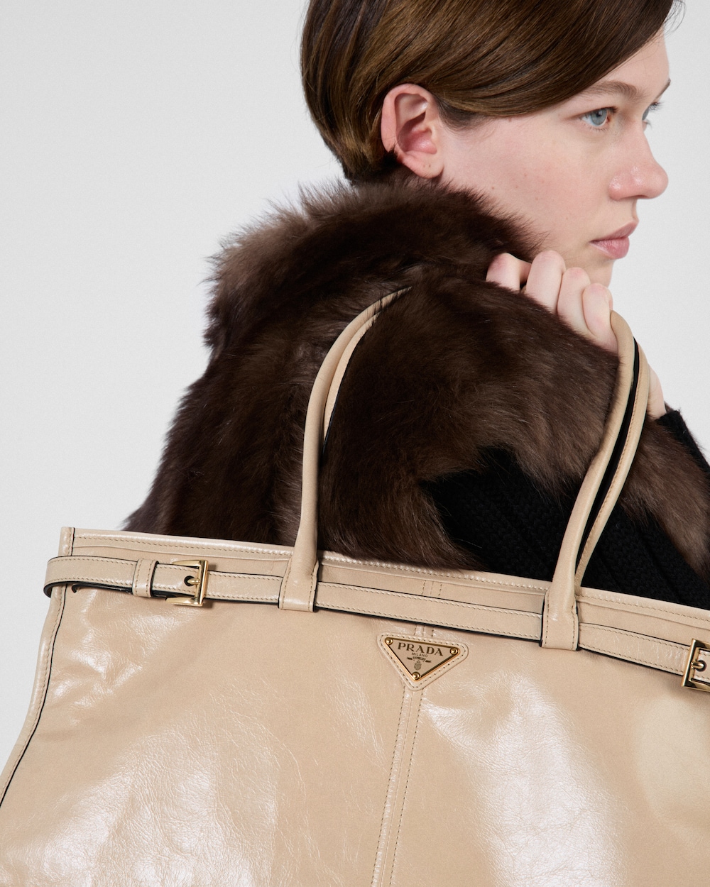 Replicate Prada Bonnie Extra Large Leather Handbag(1:1 replica)