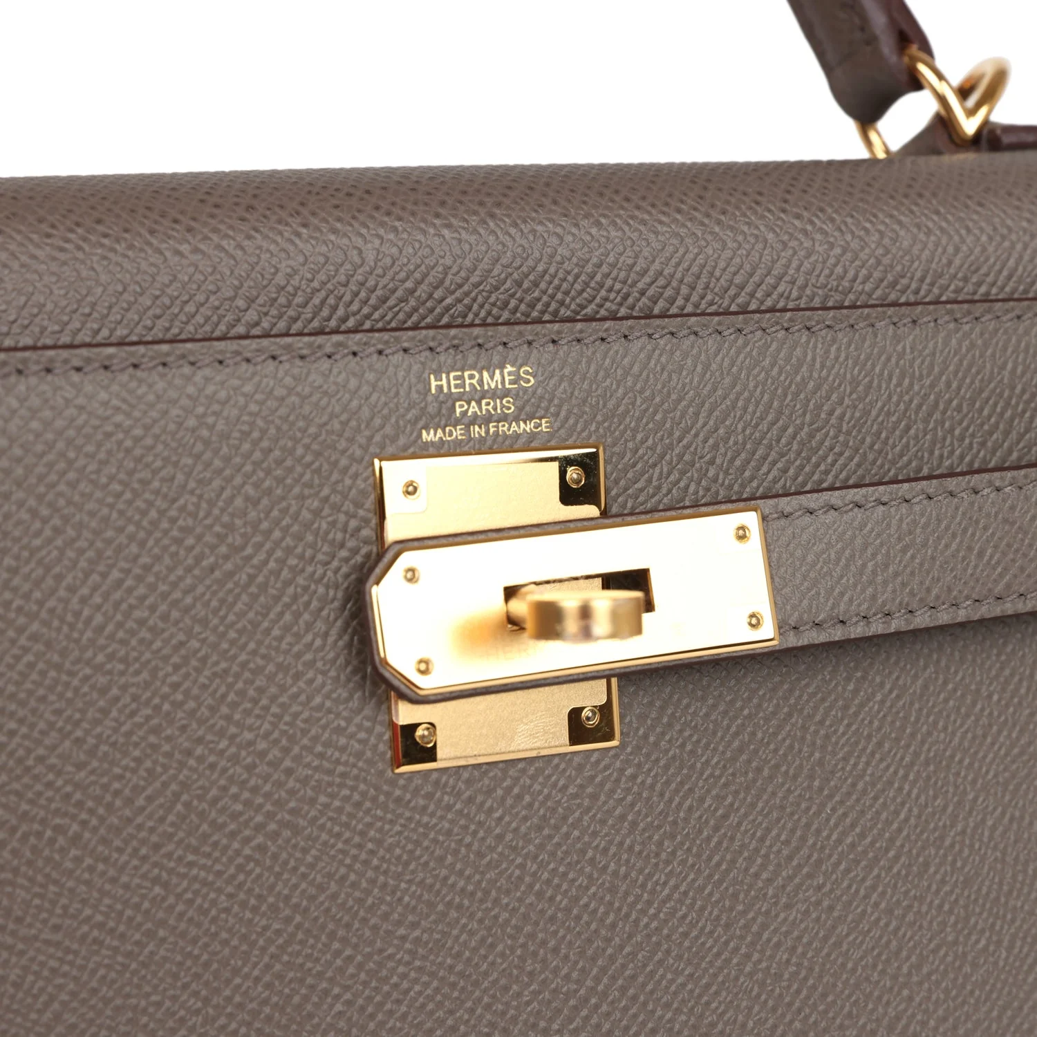 Replicate Hermes Kelly Sellier 28 Etain Epsom Gold Hardware(1:1 replica)
